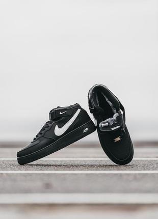 Кросівки зимові черевики nike air force 1 mid  хутро кроссовки зима ботинки5 фото