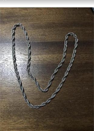 Цепочка серебряная крученая
