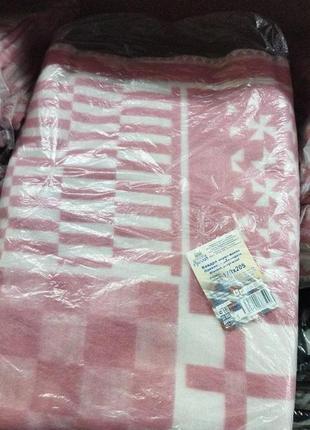 Одеяло акрил/шерсть розовое 190х205 ярослав2 фото