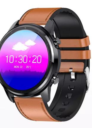 Розумний смарт годинник smart watch lemfo lf26 silver brown. з тонометром пульоксиметром android 4.4 ios 810 фото