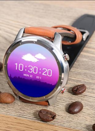 Умные смарт часы smart watch lemfo lf26 silver brown. с тонометром пульоксиметром android 4.4 ios 85 фото
