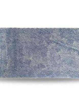 Килимок антибактеріальний для ванної та туалету dariana tropical sea 60x120 см блакитний антиковзкий, м'який та пухнастий1 фото