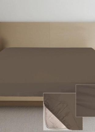 Простирадло сатин на гумці коричневе ярослав