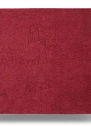 Коврик для дома универсальный dariana шерсть travel красный 68x120 см легкий в уходе, безопасный, прочный1 фото