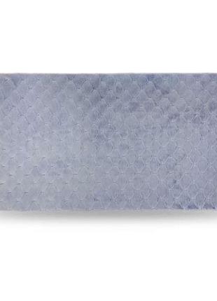 Коврик из эко-меха dariana бриллиант 75х150см кристально-голубой супер мягкий и пушистый, антискользящий,1 фото