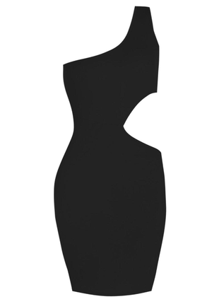 Плаття платье мини міні футляр на одне плече з вирізом бренд boohoo нове4 фото