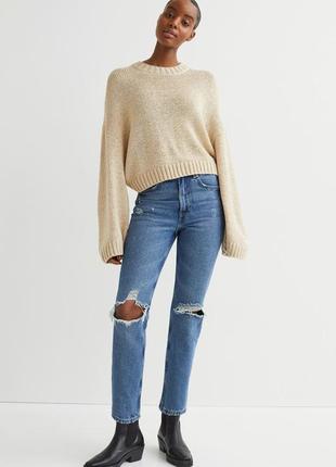 Синие джинсы скинни skinny high ankle h&m