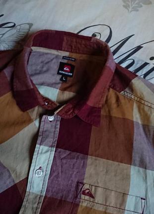Брендова фірмова бавовняна рубашка сорочка quiksilver,оригінал,розмір m-l.5 фото