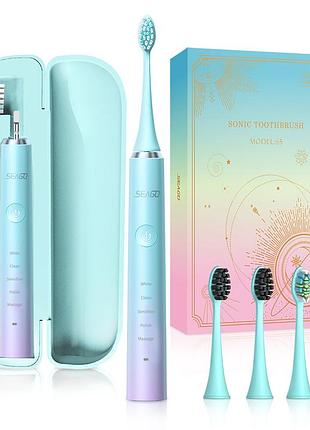 Звукова зубна щітка електрична seago sonic sg972 доросла градієнт