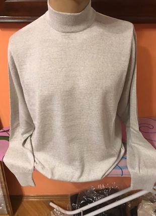 Чоловічий однотонний светр гольф gianni marcelo туреччина