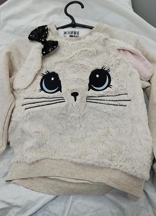 Кофта свитшот  h&m зайка