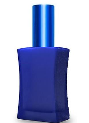 Синий флакон для парфюмерии шабо 30 мл. с металлическим спреем синий