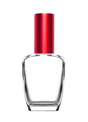 Прозрачный флакон для парфюмерии гоя 50 мл. с металлическим спреем красный