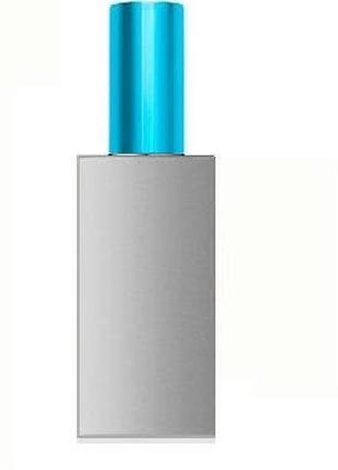 Серебро глянец флакон для парфюмерии арт 60 мл. с металлическим спреем голубой