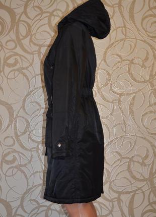 Теплый женский черный плащ - пальто италия5 фото