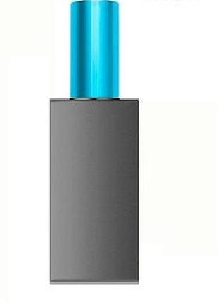 Серебро матовый флакон для парфюмерии арт 60 мл. с металлическим спреем голубой