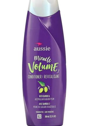 Кондиціонер від aussie з бамбуком та австралійською сливою какаду, miracle volume, 360 мл