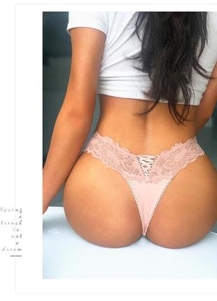 Женские трусы женское нижнее белье (g-string) розовые