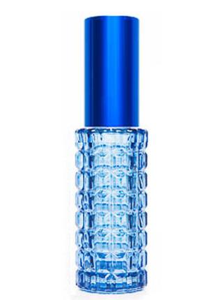 Синий флакон для парфюмерии гранат 20 мл. с металлическим спреем синий