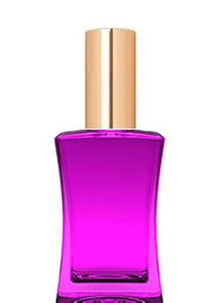 Розовый флакон для парфюмерии имидж 50 мл. с металлическим спреем золото