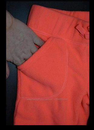 Флисовые, теплые штаны на девочку 5-6 лет2 фото