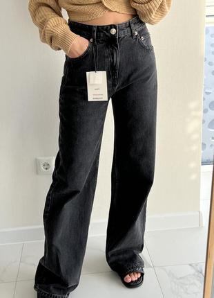 Новые трендовые джинсы чёрные pull and bear 36 размер2 фото