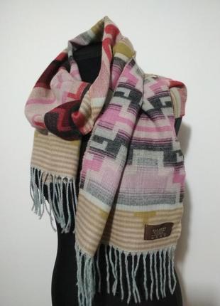 100% шерсть фирменный натуральный теплый шерстяной шарф супер качество!!!4 фото