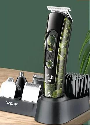 Машинка для стрижки волос 5в1 vgr v-102 триммер для бороды и усов
