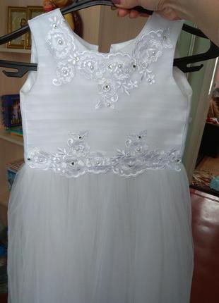 Белоснежное платье для принцессы1 фото