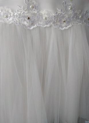 Белоснежное платье для принцессы3 фото