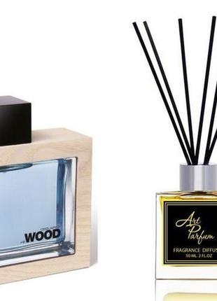 Ароматный диффузор для дома 50 мл, с известным парфюмерным ароматом he wood / хи вуд / дискваред1 фото