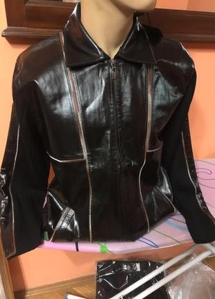 Чоловічий светр куртка з шкірою gianni marcelo туреччина м, хл, 2хл