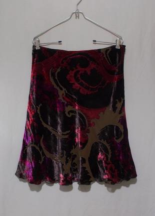 Юбка яркая велюр с шелком 'claudia strater' 54-56р