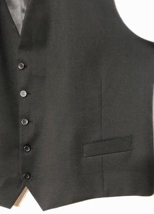Мужской классический чёрный жилет большой размер 3xl4 фото