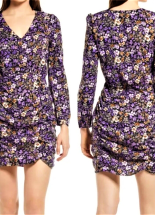 Сукня міні квітковий принт1 фото