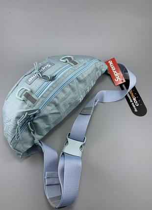 Сумка на пояс supreme waist bag “blue - ss19”4 фото