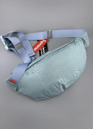 Сумка на пояс supreme waist bag “blue - ss19”5 фото