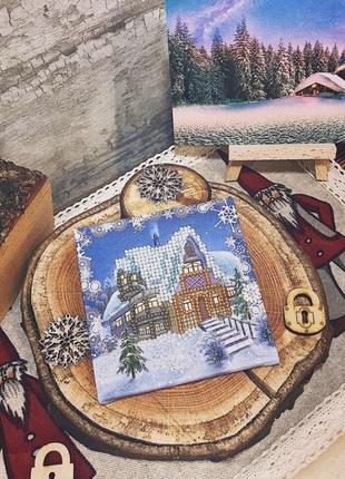 Панно- магніти (підвіски) із зимовими новорічними сюжетами ручна робота, хендмейд4 фото
