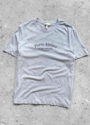 H&m gray paris atelier t-shirt футболка