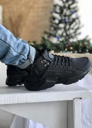 Мужские зимние кроссовки nike huarache x acronym термо black