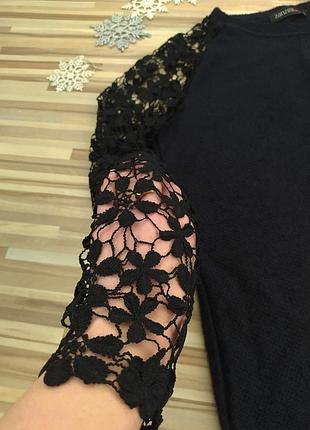 Светр з ажурними рукавами 4