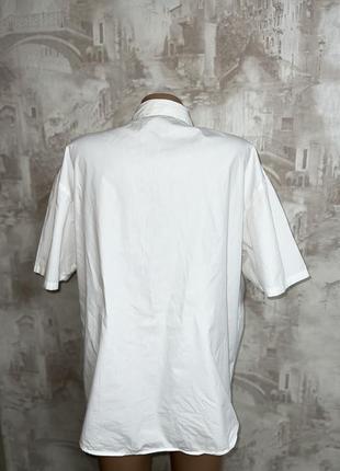 Винтажная белая рубашка, вышивка, короткий рукав(027)3 фото