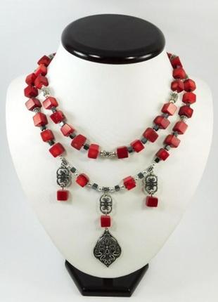 Эксклюзивное ожерелье из коралла "царское кружево" вишукани украшения из натурального камня, красивые украшени