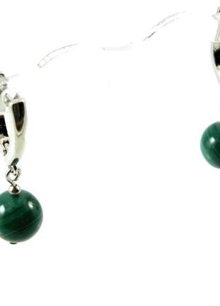 Ексклюзивні сережки агат зелений, вишукані сережки з натурального каменю, красиві прикраси2 фото