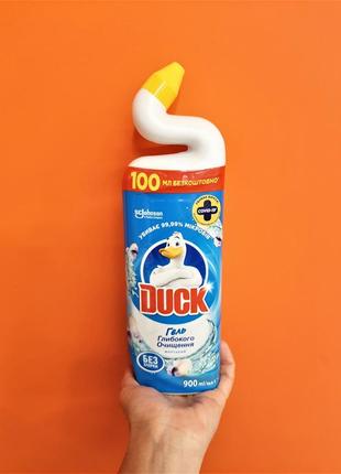 Duck гель для глибокого очищення туалету цитрусовий, без хлору, 500 мл проти запаху іржі нальотів1 фото