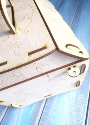 Сундучек, сувенирная коробка для подарка, заготовка для росписи.4 фото