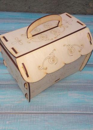 Сундучек, сувенирная коробка для подарка, заготовка для росписи.8 фото