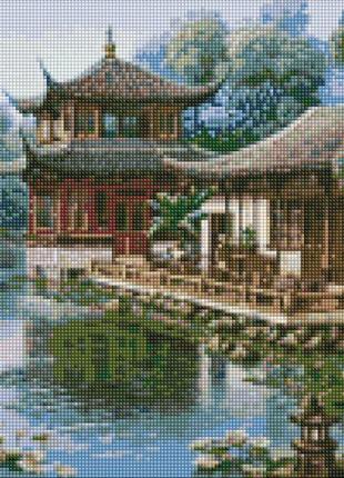 Алмазная вышивка китайский домик©сергій лобач, 40*50см (идейка)