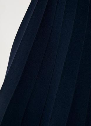 Женская трикотажная юбка миди темно-синего цвета. модель uw870. размер 42/444 фото