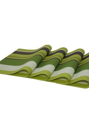 Комплект из 4-х сервировочных ковриков, зеленый